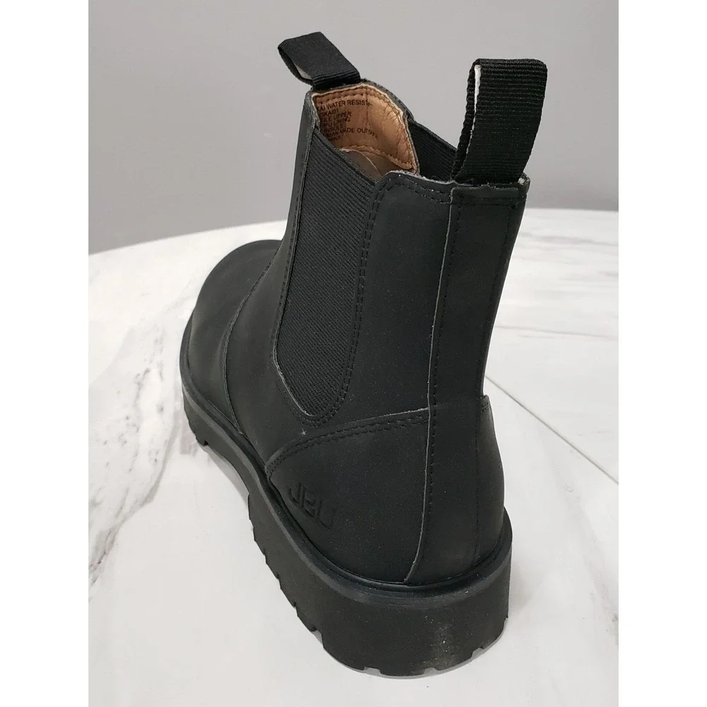 NEW NO BOX JBU Kai Water Resistant Chelsea Boot Size 10 BLACK Leather Pull-On